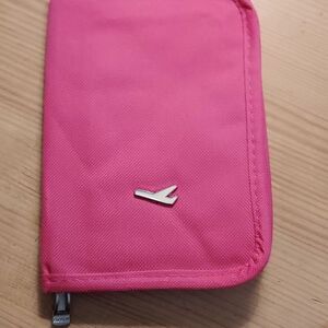 Dahlia Travel wallet passport holder Hot Pink RFID blocking